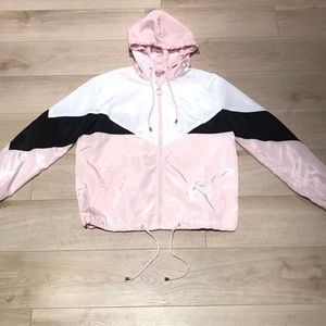 Womens colorblock Rainjacket/windbreak M